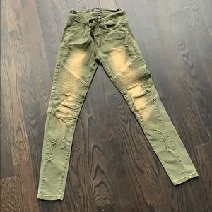 Olive Green Jeans